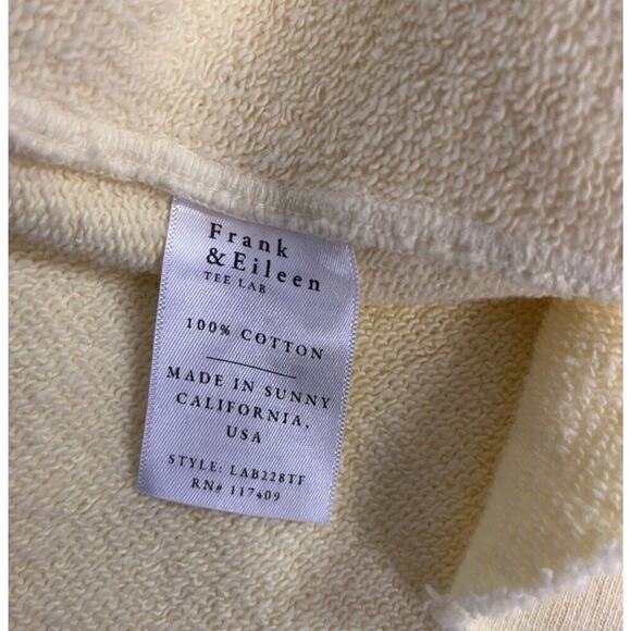 Frank & Eileen Capelet Top Funnel Neck Fleece Canary Yellow Sweatshirt Oversized - Picture 10 of 11